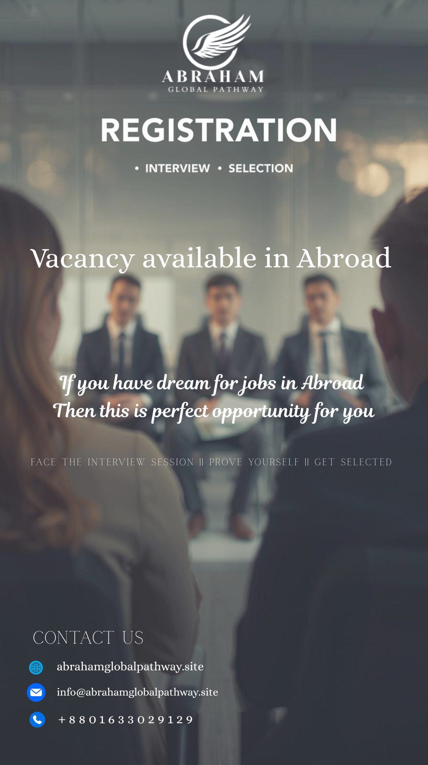 Vacancy available in Abroad